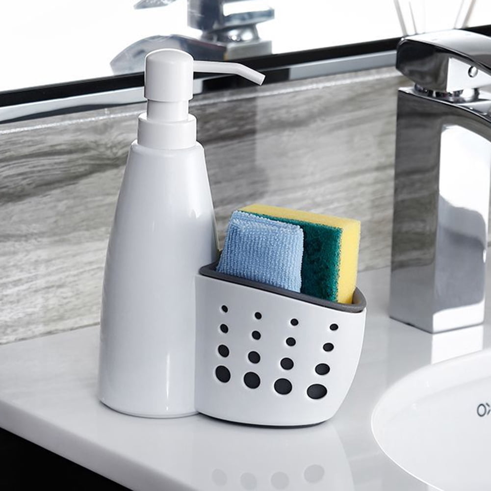 DGROEE Liquid Soap Dispenser with Sponge Holder, Dish Soap Dispenser