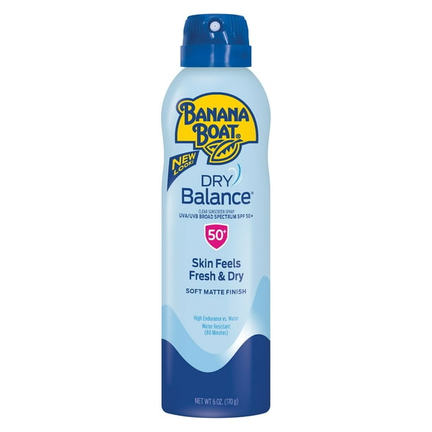 Banana Boat Dry Balance Clear Sunscreen Spray SPF 50+, 6 Oz