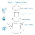 thumbnail image 3 of Easyworkz Stainless Steel Teapot with Removeable Infuser 50 oz Stovetop Tea Maker for Fruit and Herbal Tea, 3 of 9
