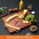 thumbnail image 4 of Tabla De Cortar De Madera De Bambú Para Cocina, Tabla De Charcutería De Queso Con Bloque De Carnicero De 1 "De Espesor, Con Asas Laterales Y Ranuras Para Jugo, 16X11", 4 of 5