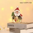 thumbnail image 5 of Christmas Wooden Art Craft Desktop Ornaments,Wood Snowman Santa Claus Hollow Luminous Handicrafts Desktop Decorative for Living Room Table Holiday Decor, 5 of 5