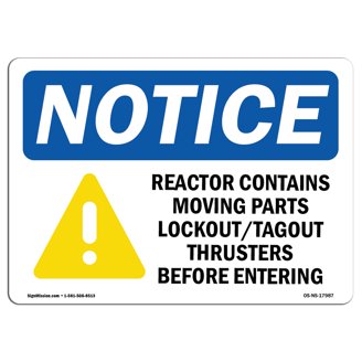 OSHA Notice Signs - Warning! Important Safety Sign With Symbol
