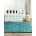 thumbnail image 4 of Unique Loom Solid Shag Modern Plush Area Rug 10' x 13' Rectangle Aqua Blue, 4 of 10
