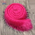 thumbnail image 7 of Furryvalley Faux Fur Trim Fur Ribbon Craft Furry Stripe for Slippers Slides Fringe 2 Yards (Rose Pink), 7 of 7
