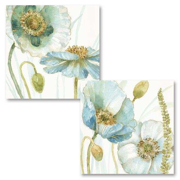 Gango Home Decor Contemporary My Greenhouse Flowers IV & V by Lisa Audit (Printed on Paper); Two 12x12in Unframed Paper Posters