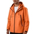 thumbnail image 3 of Hooded Outdoor Jacket for Women Men Plus Size Waterproof Windproof Solid Color Long Sleeve Rain Jacket Lightweight Active Outdoor Sport Hiking Raincoat with Pockets, 3 of 10