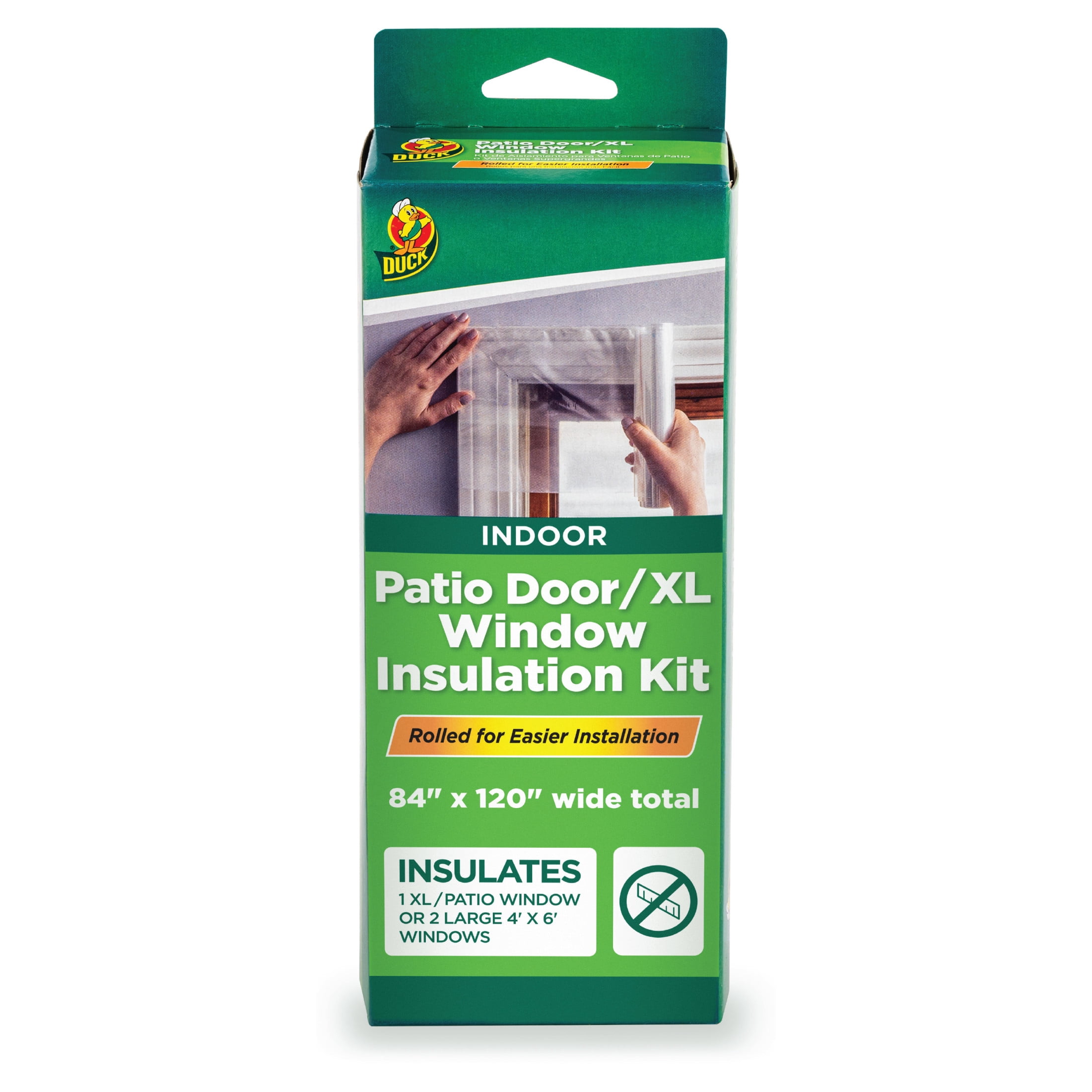 (2 pack) Duck Brand 84 in. x 120 in. Rolled Window Insulation Film Kit, Fits Patio Doors or XL Windows