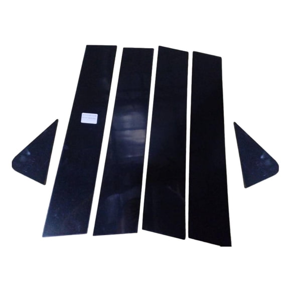 DYNWAVECA 6x Center Column Door Trim Window Outer Pillar Posts Panel Cover Glossy Black Waterproof Door Post Decal for