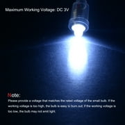 Uxcell 3V E10 White Light Mini LED Flashlight Bulbs 5 Count