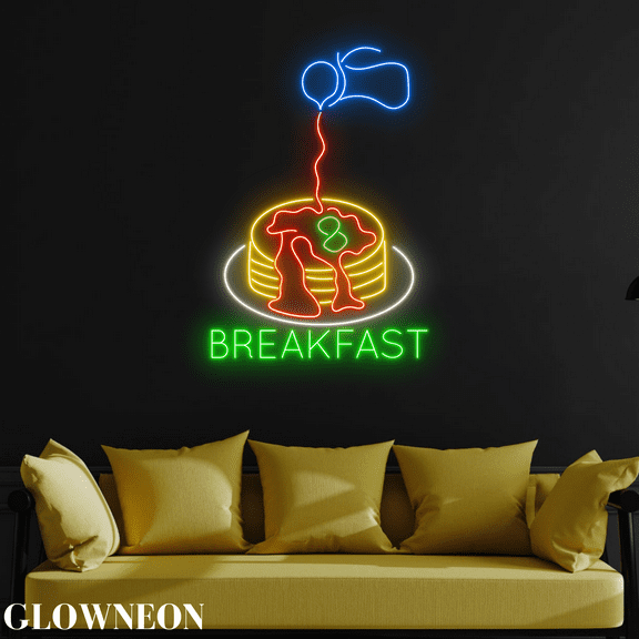 Glownneon Breakfast Restaurant Wall Led Decor, Breakfast Neon Light