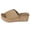 Khaki, variant on Clearence Women’s Solid Color Wedge Heel Slippers Summer Open-Toe Casual Sandals Non-Slip Thick Sole Fish Mouth Design Breathable Indoor/Outdoor Slides