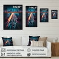 thumbnail image 4 of Designart Futuristic San Francisco Neon II Canvas Wall Art, 4 of 5