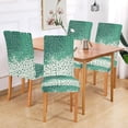 thumbnail image 2 of Yayeee 2 Pack Dining Chair Covers Stretch Parson Chairs Slipcovers Seat Protector, Green and White Pattern, 2 of 6
