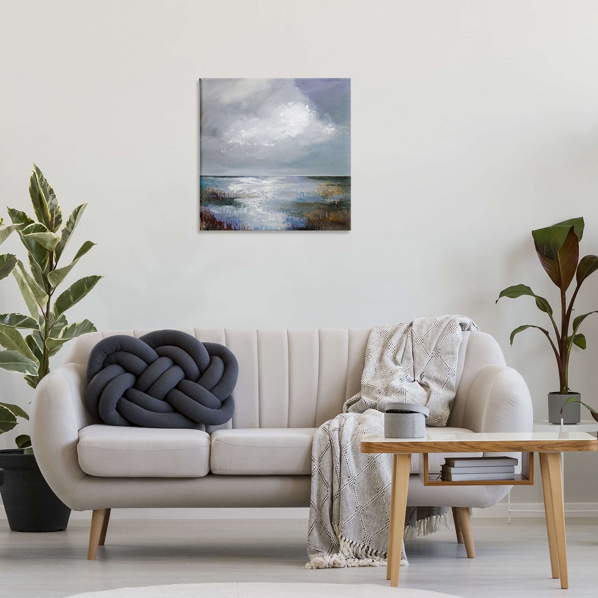 Stupell Industries Sun Reflection Ocean Surface Landscape & Nature Painting Wrapped Canvas Art Print Wall Art, 24 x 24