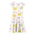 thumbnail image 3 of Pounoo New Dresses For Girls Leisure Print Short Sleeve Casual Dresses Round Neck Knee Length Dress With Pocket Skin-Friendly Kids Dresses Girls 4-16, 3 of 6