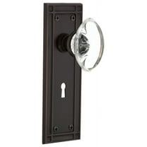 Nostalgic Warehouse Misocc_Dp_Kh Vintage Oval Egg Style Crystal Dummy Door Knob Set -