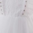 thumbnail image 6 of Efsteb Girls Lace Ruffle Sleeve Party Dress Kids Tulle Princess Gown with Sequin Hem for Birthdays and Special Events (White,5-6 Years), 6 of 9
