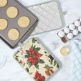 thumbnail image 5 of Yayeee Pot Holders Kitchen Heat Resistant with Pocket 7"x9.8" Cotton Oven Cooking Hot Pads, Christmas Poinsettia, 5 of 7