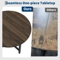 thumbnail image 3 of 31.5" Round Dining Table Seats 2-4, Wood Top Metal Frame, Space Saving Kitchen Table, Chairs Not Included, 3 of 7