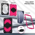 thumbnail image 6 of Case for Samsung Galaxy Tab A9+ / Tab A9 Plus 11 inch 2023 Model (SM-X210/X216/X218) Contrast Color Multi-functional Cover With Wrist Chain and Shoulder Strap, 6 of 7