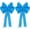 Blue, variant on 2 Pack Christmas Tree Bows 12x20inch Large Burlap Wreath Bow with Glitter String for Christmas Tree Topper,Home Front Door Decor,Easter Bow, Valentines and Party Decor