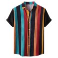 thumbnail image 2 of Lilgiuy Men Hawaiian Short Sleeve Beach Shirt Printed Summer Casual Button Down Shirts, 2 of 9