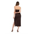 thumbnail image 6 of Forever 21 Women’s Strapless Lace Maxi Dress with Ruffle Side Slit, Fitted Bodice and Elegant Evening Silhouette for Parties and Special Occasions, XS-XL, 6 of 6