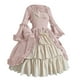 thumbnail image 1 of Vestido de manga larga con lazo de retazos y cuello cuadrado de corte gótico Vintage para mujer a la moda Fridja  nbo2176, 1 of 3