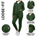 thumbnail image 2 of Women's 2-Piece Fleece-Lined Full Zip Hoodie & Jogger Set, 2 of 5
