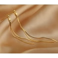 thumbnail image 5 of Solid 925 Sterling Silver Tassel Chain Dangle Earrings for Women Teens Long Dangle Drop Earrings Minimalist, 5 of 13