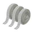 thumbnail image 1 of segolike 3 Pcs Rubans en Strass Bandes de Strass pour Projets de Couture Bricolage Artisanat Blanc, 1 of 9