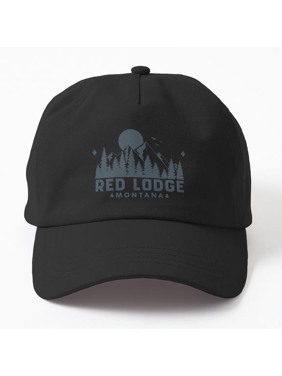 Red Lodge Montana Mountain View Baseball Cap, Travel Hat Style