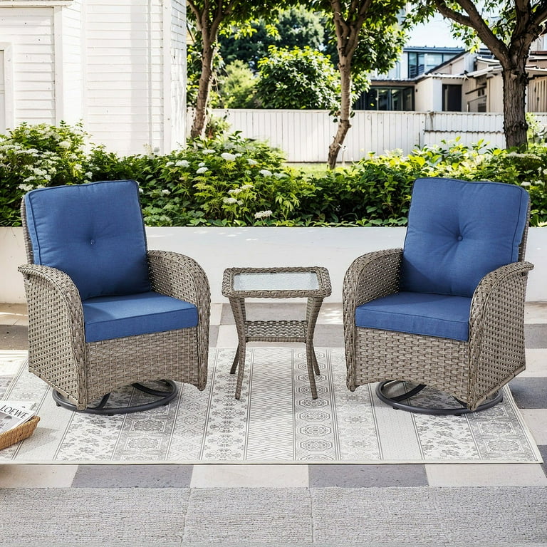 PARKWELL 6-Piece Outdoor Patio Conversation Set,Wicker 7-Seat High