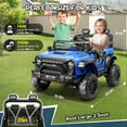 thumbnail image 3 of Farmdex 24V 9AH 2 Seat Ride on Toys Car for Big Kids, 2WD/4WD Swatchable Electric Battery Powered Toys Car with 4x100W Powerful Motor, Remote Control, Bluetooth Music, LED Lights, Black, 3 of 8