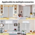 thumbnail image 6 of Pure Light Grey Kitchen Curtains 84 Inch Length, Simple Solid Color Grommet Top Bedroom Living Room Curtains, Light Filtering Cafe Curtain Drapes 2 Panels Set 104''x84'', 6 of 9