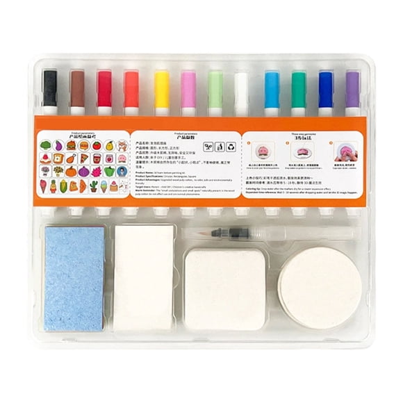 TIELUTT 24ml 3D Foam Texture Painting Children's Art Manual Foam Texture Painting Instant 3D Deformation DIY Art and Water Bottle Cleaning Cement Bowl Cool Pencils for Kids Reshoeven8r Paper Journal