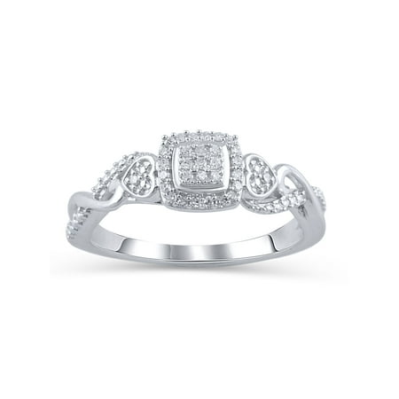 1/10 Carat T.W. Diamond Sterling Silver Promise (Best Way To Clean My Diamond Ring)