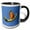 Black/White, variant on 3drose, Stunning Brightly Colored River Bird Vector Art, 11oz Two-tone Blue Mug