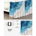 thumbnail image 3 of Ocean Beach Bed Skirt Queen Size 18" Drop Blue Gradient Waves Summer Coastal Ruffled Wrap Around Bed Skirts Adjustable Elastic Bedskirt Dust Ruffle for Queen Size Bed, 3 of 7