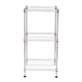 thumbnail image 5 of UBesGoo 3-Tier Steel Wire Shelf Rack, Storage Shelves for Kitchen Bathroom Bedroom, Silver, 5 of 6