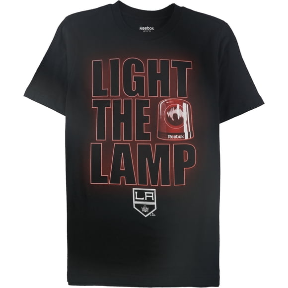 Reebok Boys Light The Lamp Graphic T-Shirt, black, Big Kids (8-20), L