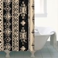 thumbnail image 4 of Black Geometric Triangle Diamond Pattern Shower Curtain 72"x72" ,Bathroom Decorative Shower Curtains Set with 12 Hooks,Modern Waterproof Washable Shower Curtain, 4 of 6