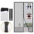 thumbnail image 4 of Magnetic fly screen door, mosquito net curtain with powerful magnets, insect screen, black strips, 4 of 5