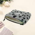 thumbnail image 3 of Unique Bargains 1 Pc Small Heart Drawstring Makeup Bag for Vacation Business Travel Plush Gray, 3 of 6