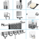 thumbnail image 2 of Juego Sets De Accesorios Para Baño Inoxidable Toallero 15 pzs Plata, 2 of 5