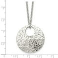 thumbnail image 5 of Stainless Steel Fancy Necklace Chain Polished Hammered 18in 18 inch, 5 of 5