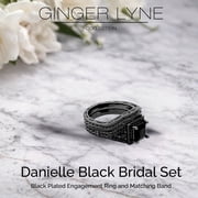 Danielle Wedding Ring Set for Women CZ Black Engagement Ginger Lyne Collection