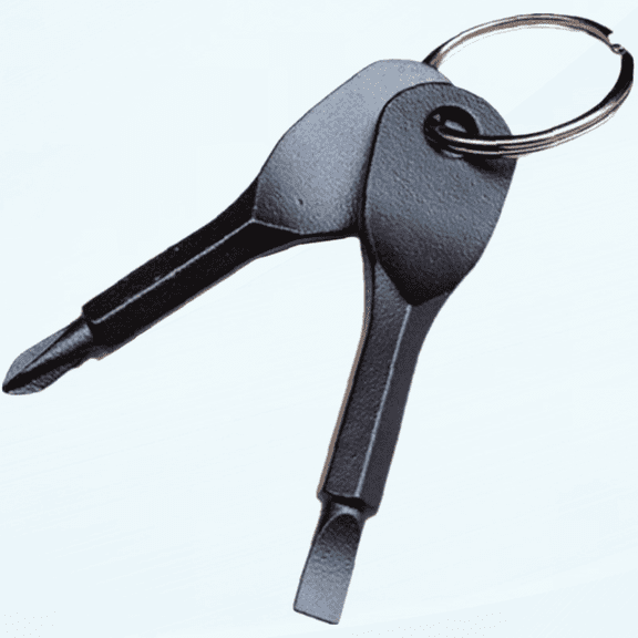1 Set Stainless Steel Screwdriver Key Chain Mini Multifunction Slotted Screwdrivers Keychain Pocket Repair Tool