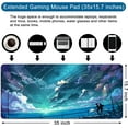 thumbnail image 3 of Gaming Mouse Pad Anime XXL Extra Large Mouse Pad for Desk 35x15.7x0.12inch Desk Mat Extended Keyboard Mouse Pad with Personalized Design for Laptop, Computer PC (Lovers), 3 of 6