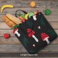 thumbnail image 6 of Naloa Amanita Mushroom Tote Bag for Women, Foldable Tote Bag With Zipper, Large Shoulder Bag, Top Handle Handbag for Travel, Work, Shopping, 6 of 9